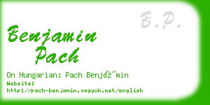 benjamin pach business card